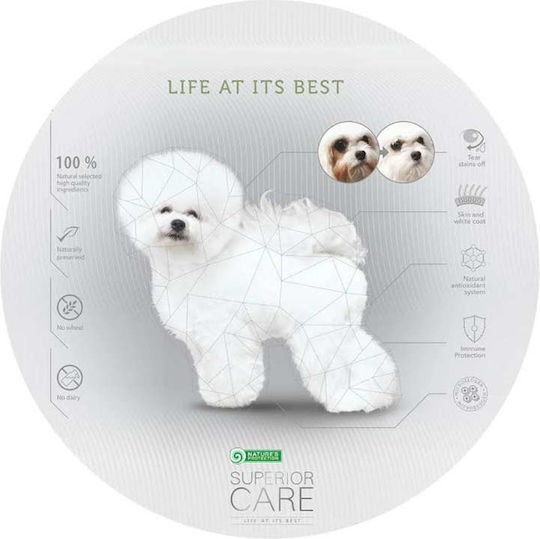 Nature's Protection Superior Care White Dogs 4kg Dry Food Grain-Free for Adult Small Breed Dogs with Fish