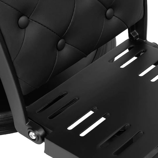 Barber Equipment Καρέκλα Κουρείου Μαύρη με Ρυθμιζόμενο Ύψος και Υδραυλική Ανύψωση
