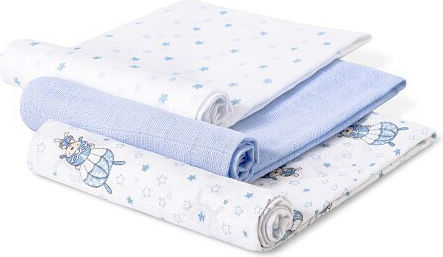 Interbaby Πάνα Αγκαλιάς 80x80cm 3τμχ