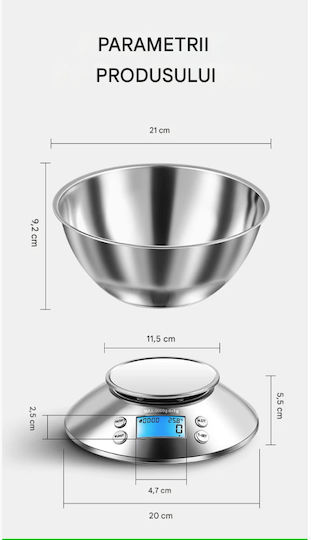 Digital Küchenwaage 1gr/3kg Gray