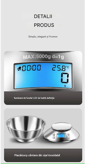 Digital Küchenwaage 1gr/3kg Gray
