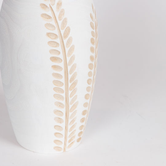 Decorative Vase White 13x13x30cm