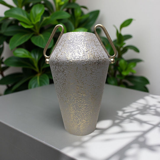 Zen Collection Διακοσμητικό Βάζο Μεταλλικό Γκρι Φ33xΥ46cm