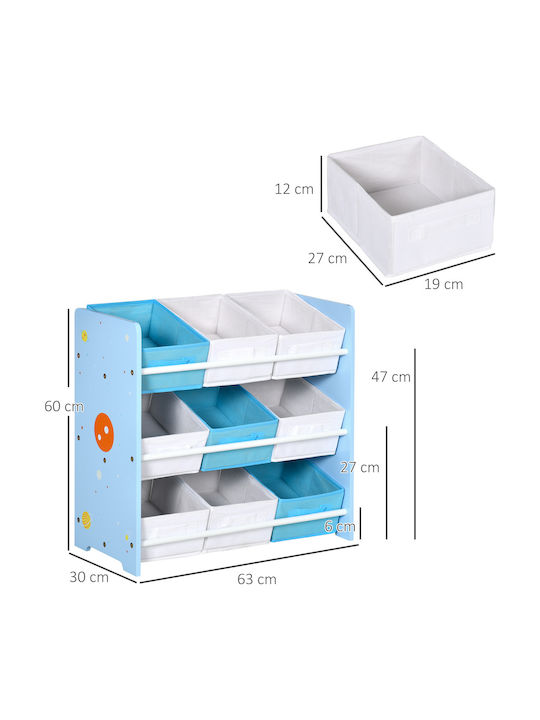 Zonekiz Toy Storage System Light Blue 63x30x60cm 1pcs