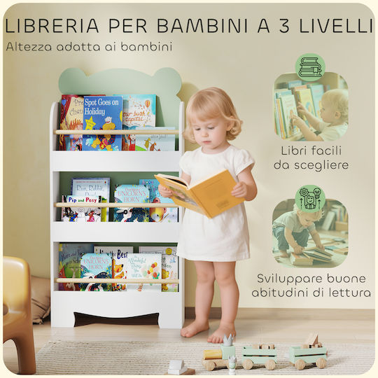 Bücherregal Boden Grün 55x15x110cm