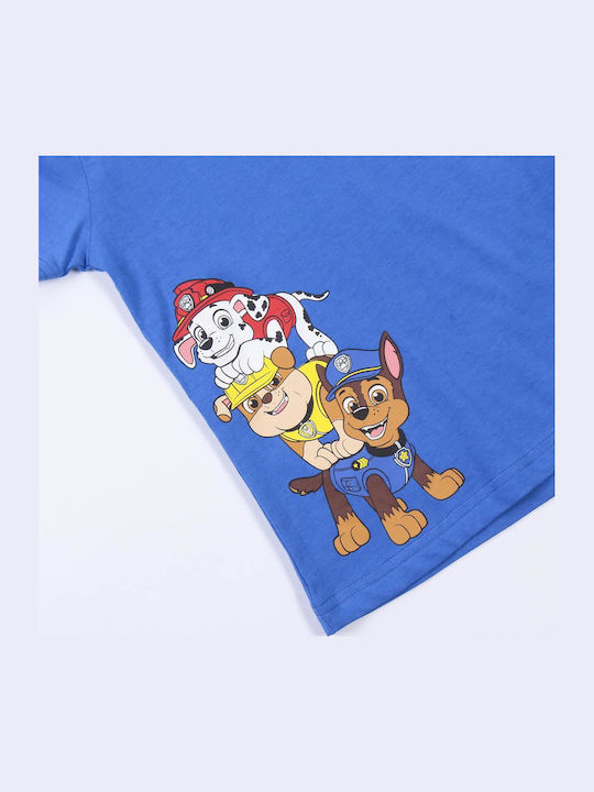 Bluză Pentru Copii Cu Mâneci Scurte Albastră Paw Patrol