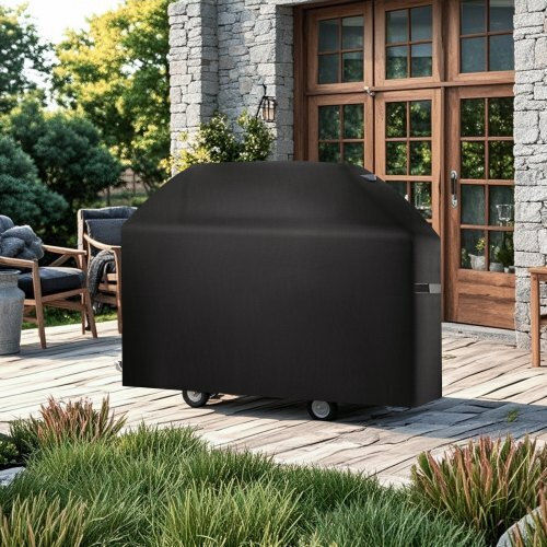 Vevor Husă Pentru Grătar Neagră Din Poliester 63x25.6x43.4cm