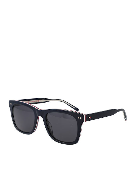 Tommy Hilfiger Men's Sunglasses with Navy Blue Plastic Frame and Gray Lens TH2184/S PJP/IR