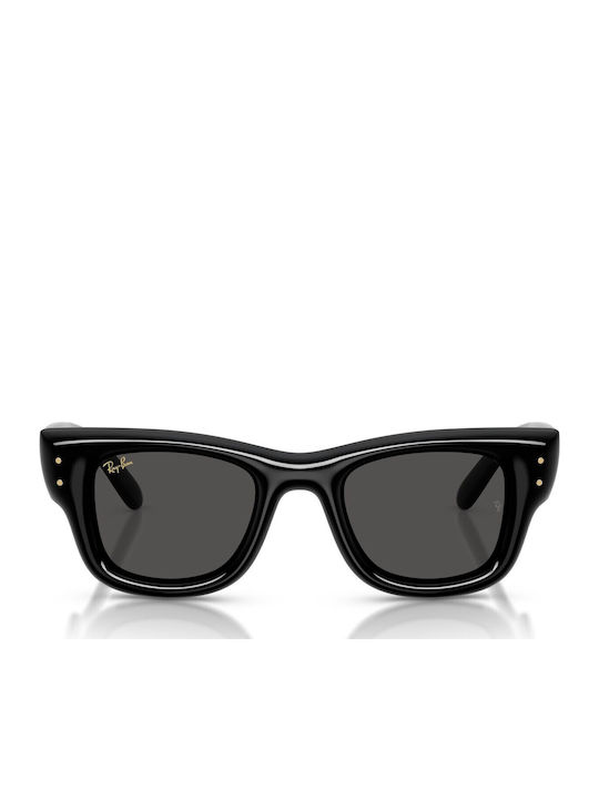 Wayfarer Puffer Unisex Слънчеви Очилa с Черна Пластмасова Рамка и Черни Стъкла RB4940 601/87