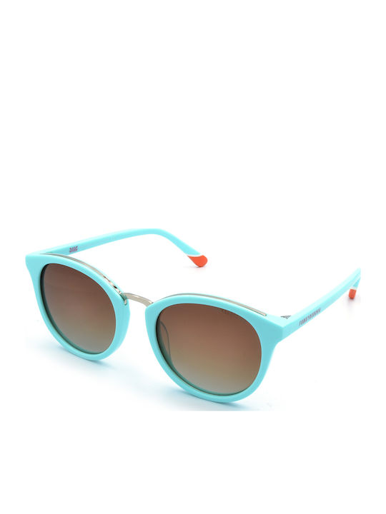 Funky Buddha Women's Sunglasses with Blue Frame and Brown Polarized Lens FBS2046/003