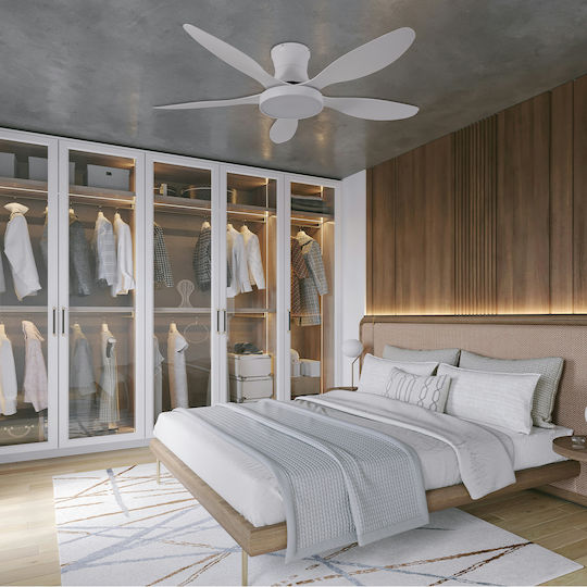 Inlight Denali Deckenventilator 132cm mit Leuchte Weiß