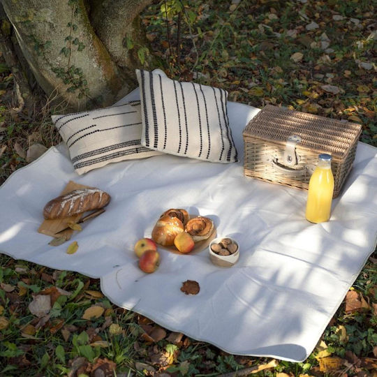 Livoo Pătură Picnic 135x135cm În Culoare Albă