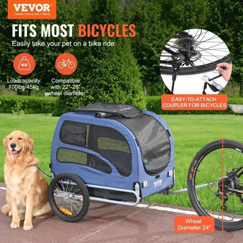 Vevor Waterproof Dog Carrying Bag for Transport up to 40kg Blue
