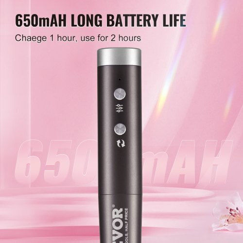 Vevor Nail Drill Battery 10W Black with 30000 Rotations per Minute