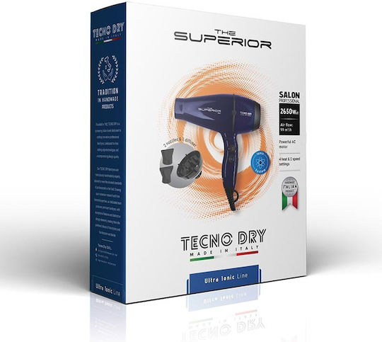 Tecno Dry Ionic Επαγγελματικό Πιστολάκι Μαλλιών 2650W