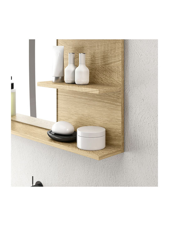 Kleankin Oglindă de Baie din MDF cu Raft 75x48cm