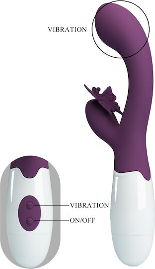 Pretty Love Butterfly Kiss Δονητής Rabbit Μωβ