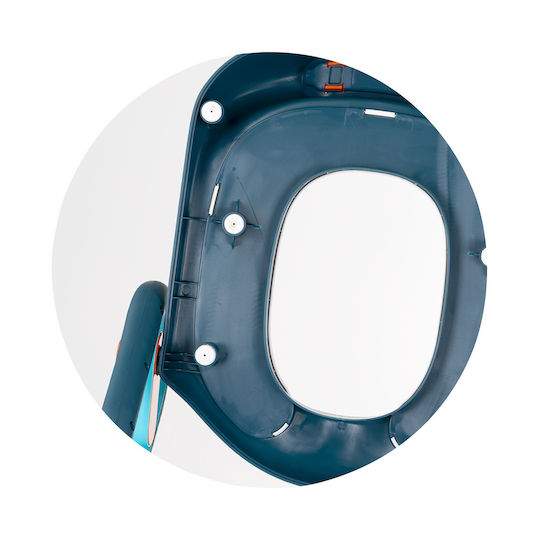 Chipolino Toddler Toilet Seat With Footrest Handles And Blue Cushion