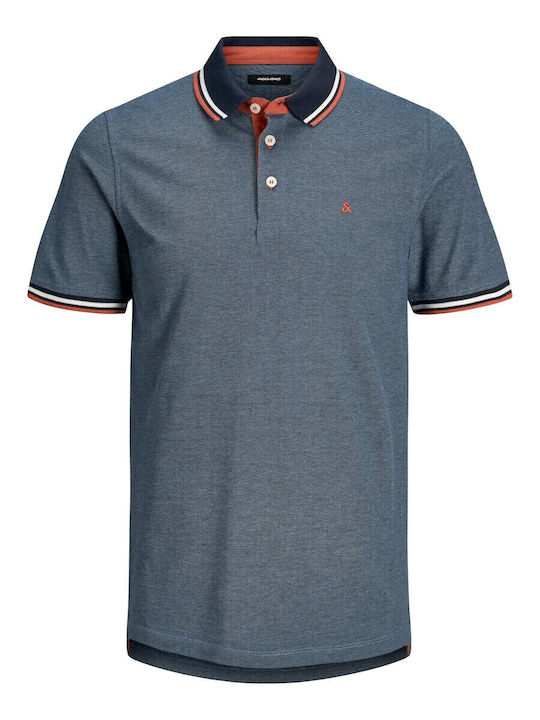 Polo Short Sleeve Blouse Denim Blue