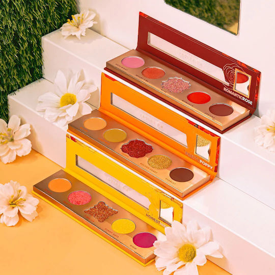 Profusion Cosmetics 5 Shade Palette with Eye Shadows in Pressed Powder Form Pretty Poppy 4.58g