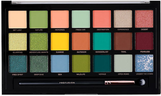 Profusion Cosmetics Παλέτα με Σκιές Ματιών σε Στερεή Μορφή Adventurous 245gr
