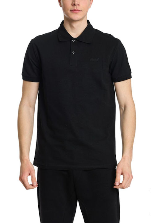 Polo Herrenbluse Kurzarm Schwarz