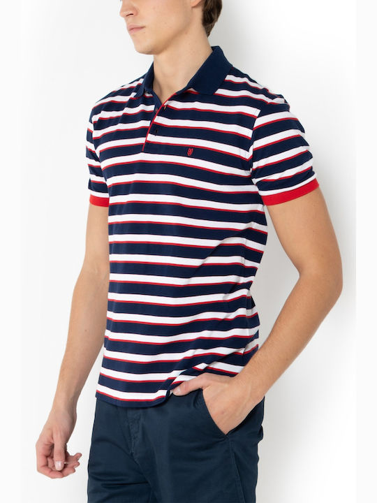 Polo Kurzarmbluse Blue, Red