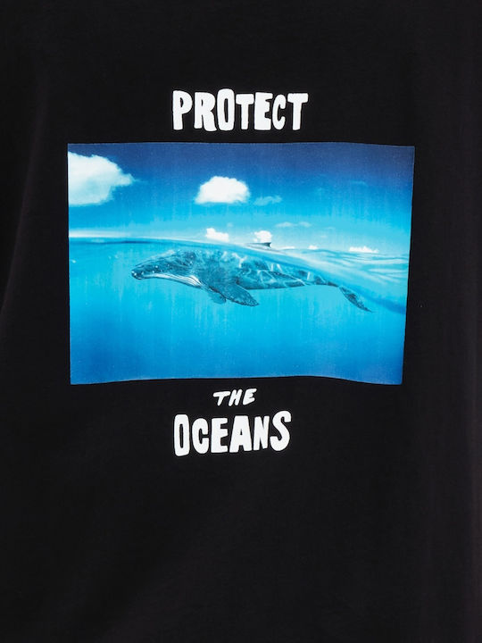 T-shirt Μαύρο