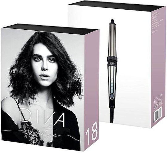 Diva Pro Styling Κωνικό Ψαλίδι Μαλλιών για Μπούκλες 30mm 53W DIVA18