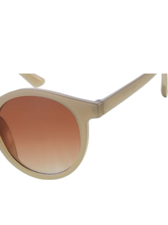 Paolo Moss Women's Sunglasses with Beige Frame and Beige Gradient Lens