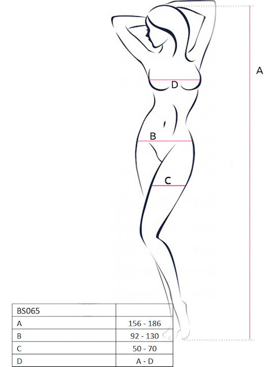 Passion BS067 Bodystocking Alb