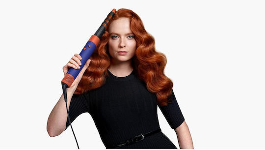 Dyson HS08 Airwrap i.d. Curly + Coily Electric Hair Brush with Air for Hair Straightening and Curls 1300W Vinca Blue/Topaz