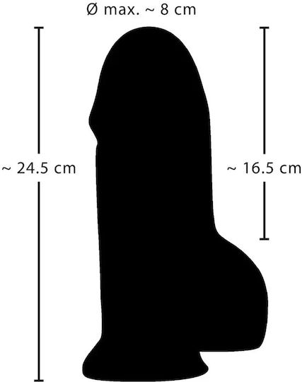 You2Toys Real Big Realistisches Dildo mit Hoden und Saugnapf 24.5cm