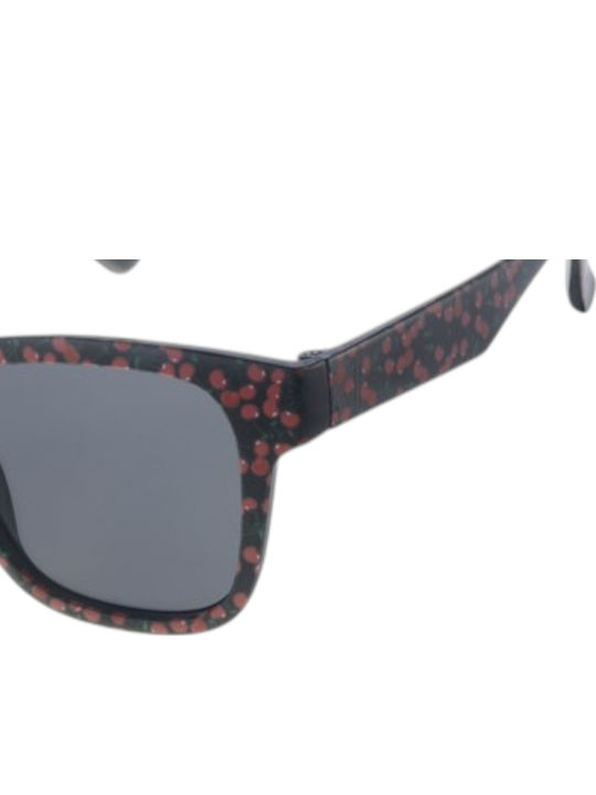 Paolo Moss Unisex Sunglasses with Black Frame and Black Lens