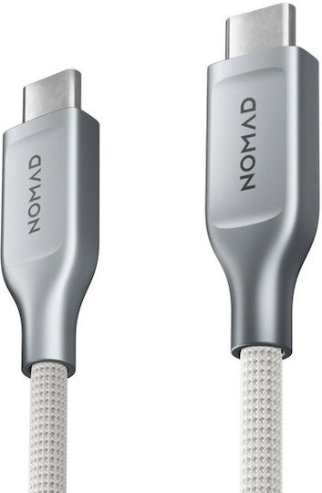 Nomad Kevlar Braided USB 2.0 Cable USB-C male - USB-C 240W White 3m