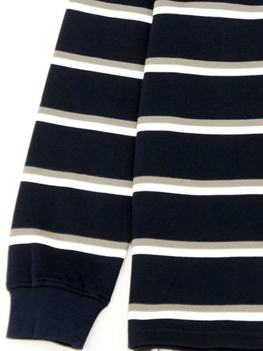 Polo Langarmbluse Blue, Grey, White