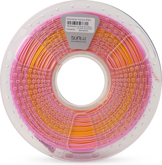 Sunlu Filament Pentru Imprimante 3D PLA+ Mătase 1.75mm Roz 1kg 1 Bucată Bobină
