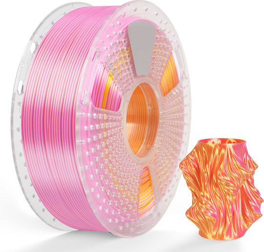 Sunlu Filament Pentru Imprimante 3D PLA+ Mătase 1.75mm Roz 1kg 1 Bucată Bobină
