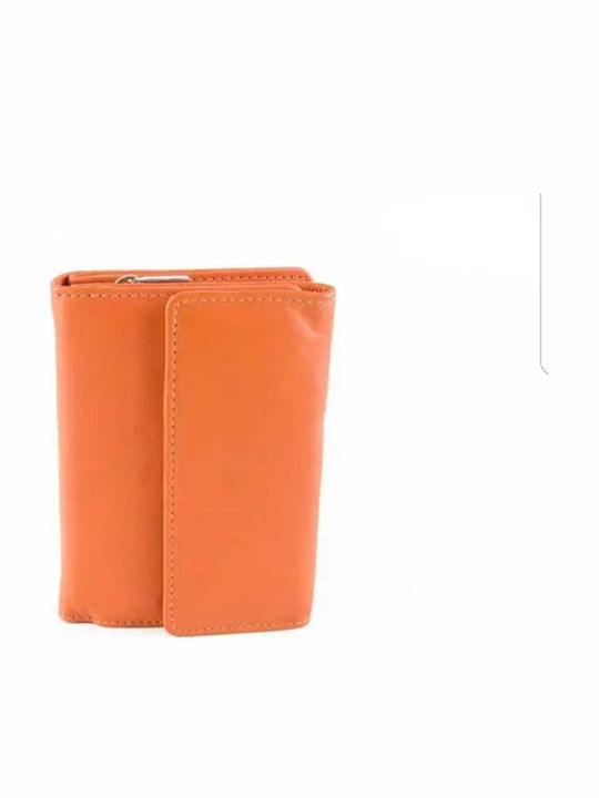 Small Leather Women's Wallet Classic Orange