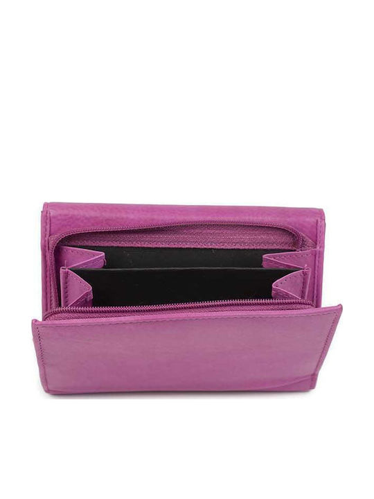 Small Leather Women's Wallet Classic Pink