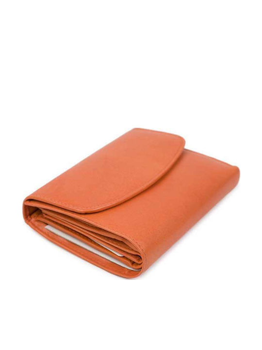 Small Leather Women's Wallet Classic Orange