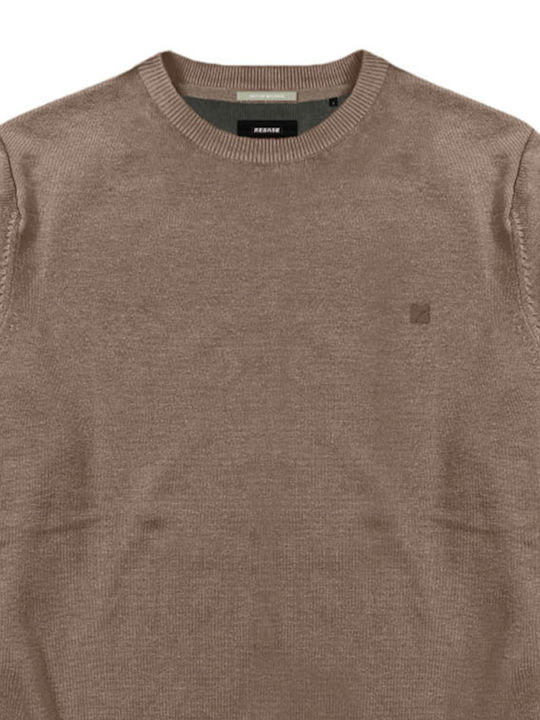 Πουλόβερ Μακρυμάνικο Beige Melange