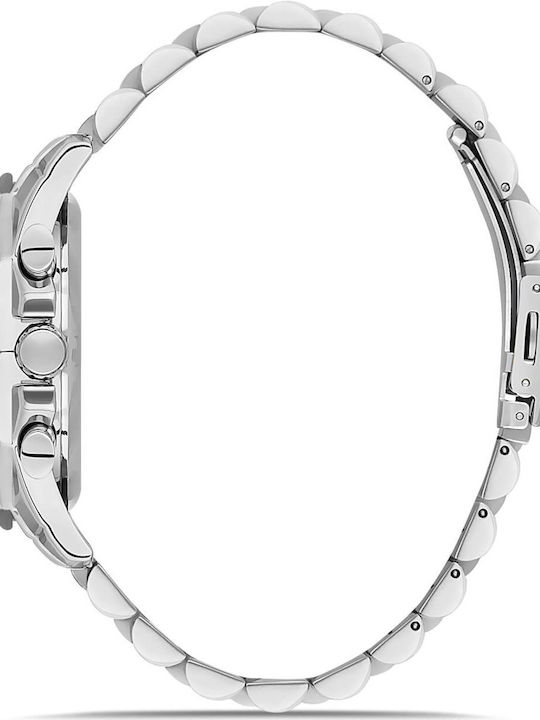 Ferro Herrenuhr Batterie mit Silber Metallarmband