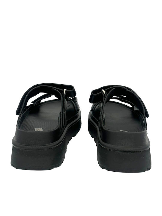 Women's Flat Sandals Anatomic Flatforms in Black Color