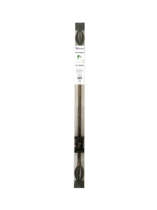 Tpster Metallisch Vorhangstange Einfach Φ16mm 70cm Black-gold