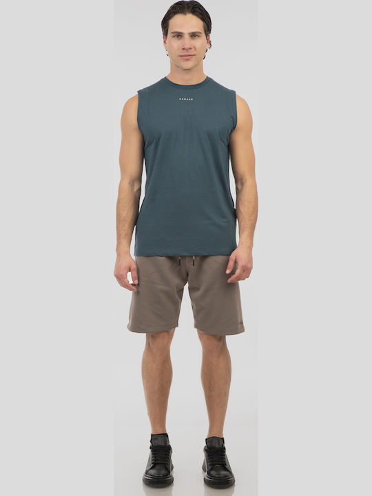 T-shirt Πετρόλ