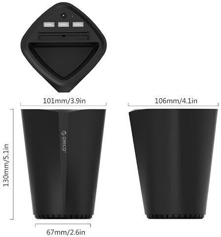 Orico Încărcător Auto 36W Cu Porturi 3xUSB-A Culoare Neagră