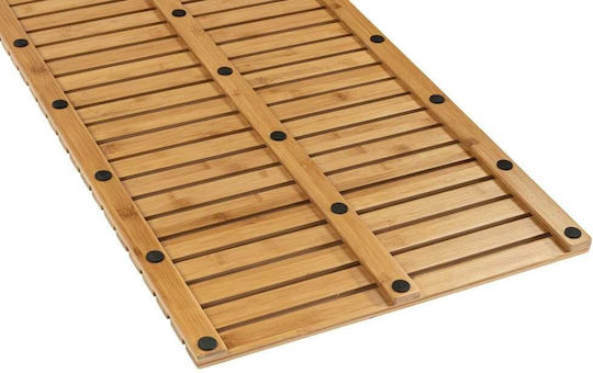 Zeller Bath Mat Wooden Brown 100x50cm