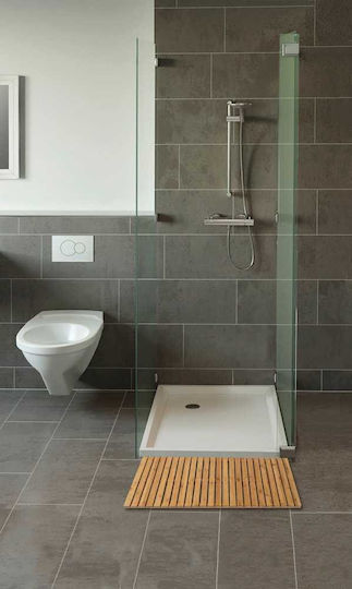 Zeller Bath Mat Wooden Brown 100x50cm