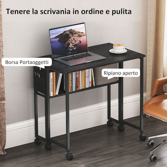 Desk Wooden Black 80x40x75cm